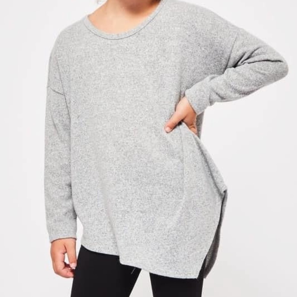 GTOG Brushed Sweater Asymmetrical Top, size S (fits like 10)